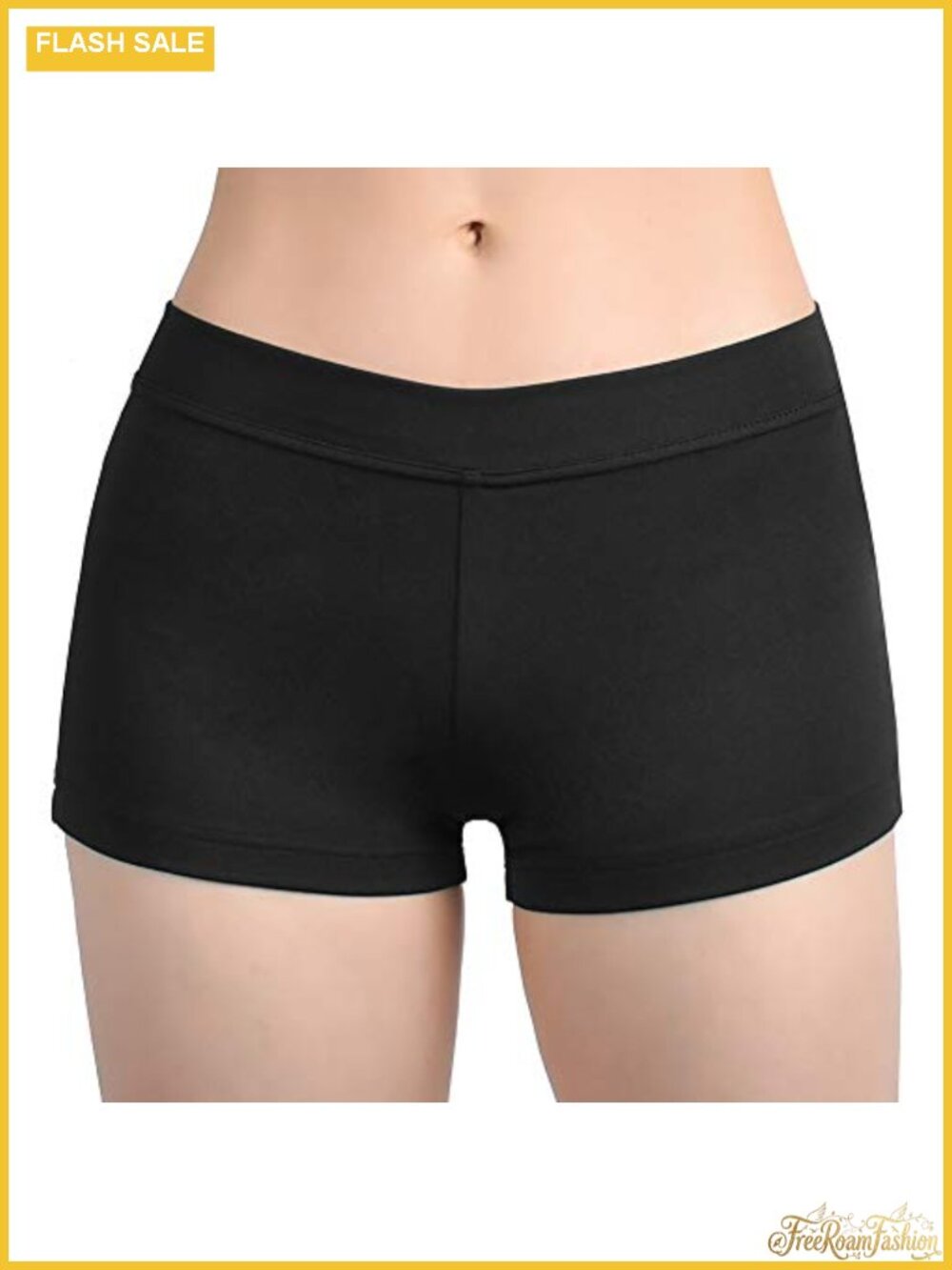 Boy Cut Low Rise Booty Shorts Spandex Active Dance Yoga Workout Fitness